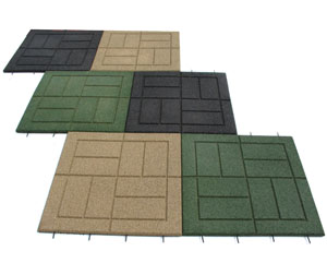 Outdoor Rubber Paver Tiles